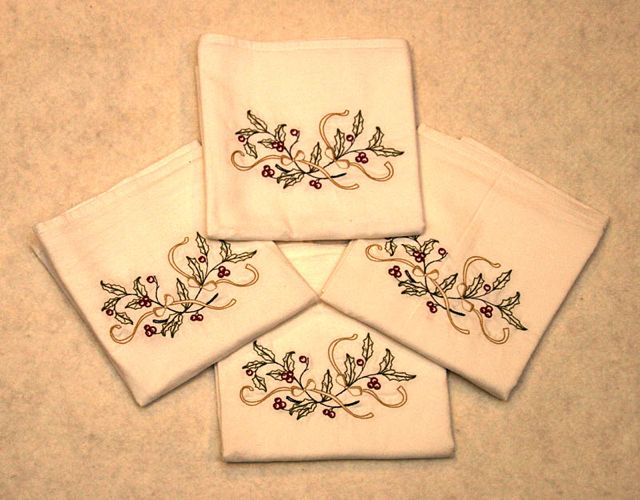 Embroidered Flour Sack Dish Towels